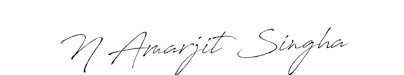 How to make N Amarjit Singha name signature. Use Antro_Vectra style for creating short signs online. This is the latest handwritten sign. N Amarjit Singha signature style 6 images and pictures png