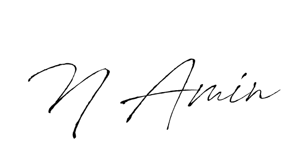 N Amin stylish signature style. Best Handwritten Sign (Antro_Vectra) for my name. Handwritten Signature Collection Ideas for my name N Amin. N Amin signature style 6 images and pictures png