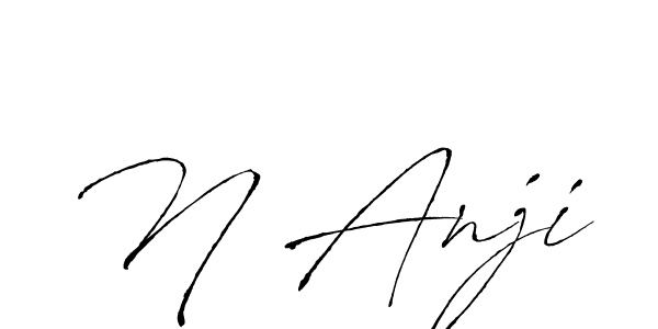 Design your own signature with our free online signature maker. With this signature software, you can create a handwritten (Antro_Vectra) signature for name N Anji. N Anji signature style 6 images and pictures png