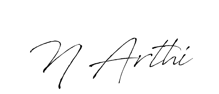 How to make N Arthi name signature. Use Antro_Vectra style for creating short signs online. This is the latest handwritten sign. N Arthi signature style 6 images and pictures png