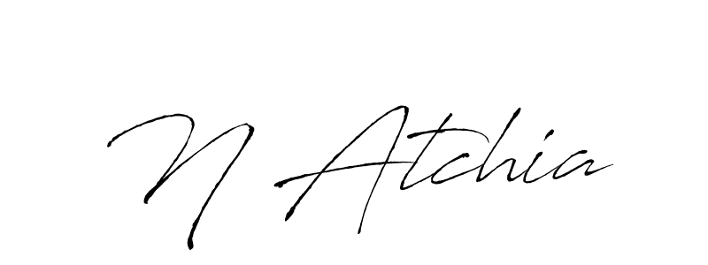 Use a signature maker to create a handwritten signature online. With this signature software, you can design (Antro_Vectra) your own signature for name N Atchia. N Atchia signature style 6 images and pictures png