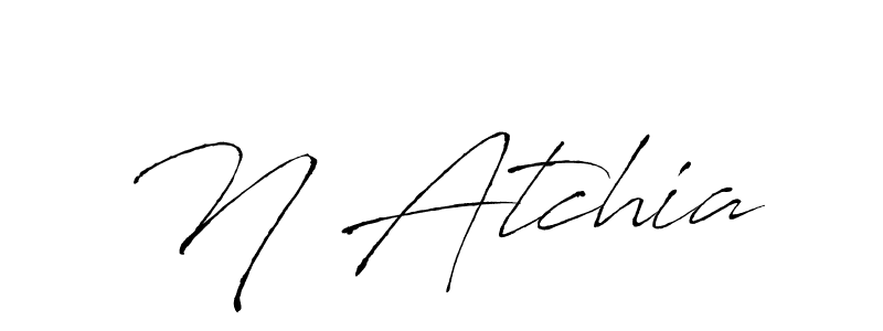 It looks lik you need a new signature style for name N Atchia. Design unique handwritten (Antro_Vectra) signature with our free signature maker in just a few clicks. N Atchia signature style 6 images and pictures png