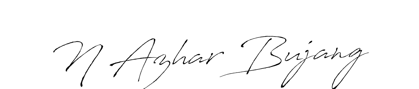 N Azhar Bujang stylish signature style. Best Handwritten Sign (Antro_Vectra) for my name. Handwritten Signature Collection Ideas for my name N Azhar Bujang. N Azhar Bujang signature style 6 images and pictures png