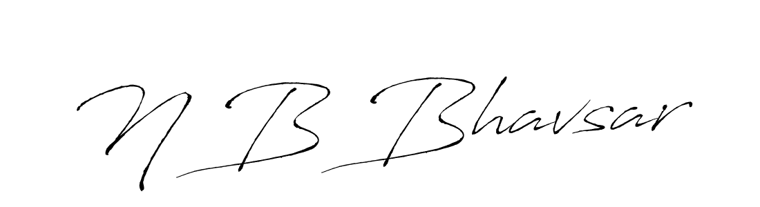 N B Bhavsar stylish signature style. Best Handwritten Sign (Antro_Vectra) for my name. Handwritten Signature Collection Ideas for my name N B Bhavsar. N B Bhavsar signature style 6 images and pictures png