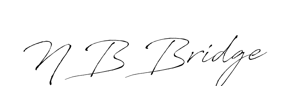 N B Bridge stylish signature style. Best Handwritten Sign (Antro_Vectra) for my name. Handwritten Signature Collection Ideas for my name N B Bridge. N B Bridge signature style 6 images and pictures png