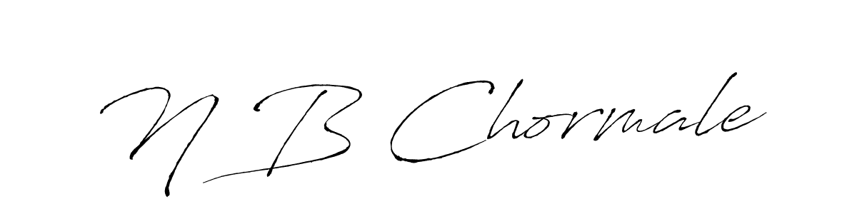 N B Chormale stylish signature style. Best Handwritten Sign (Antro_Vectra) for my name. Handwritten Signature Collection Ideas for my name N B Chormale. N B Chormale signature style 6 images and pictures png