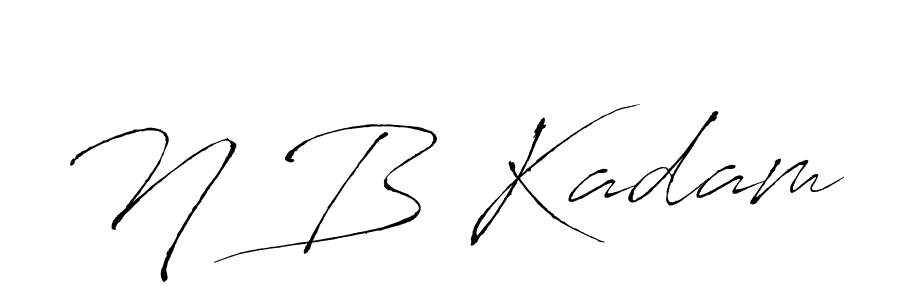 The best way (Antro_Vectra) to make a short signature is to pick only two or three words in your name. The name N B Kadam include a total of six letters. For converting this name. N B Kadam signature style 6 images and pictures png