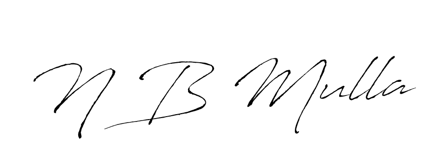 Also we have N B Mulla name is the best signature style. Create professional handwritten signature collection using Antro_Vectra autograph style. N B Mulla signature style 6 images and pictures png