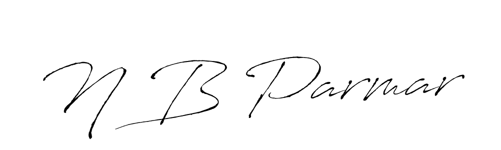 The best way (Antro_Vectra) to make a short signature is to pick only two or three words in your name. The name N B Parmar include a total of six letters. For converting this name. N B Parmar signature style 6 images and pictures png