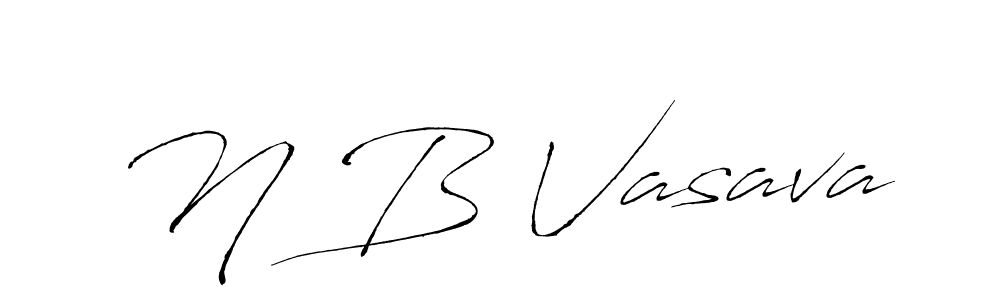 The best way (Antro_Vectra) to make a short signature is to pick only two or three words in your name. The name N B Vasava include a total of six letters. For converting this name. N B Vasava signature style 6 images and pictures png