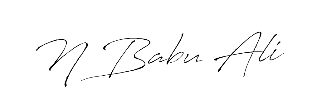 Make a beautiful signature design for name N Babu Ali. Use this online signature maker to create a handwritten signature for free. N Babu Ali signature style 6 images and pictures png