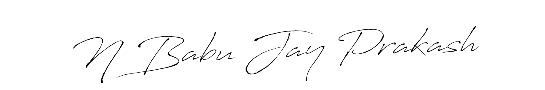 You should practise on your own different ways (Antro_Vectra) to write your name (N Babu Jay Prakash) in signature. don't let someone else do it for you. N Babu Jay Prakash signature style 6 images and pictures png
