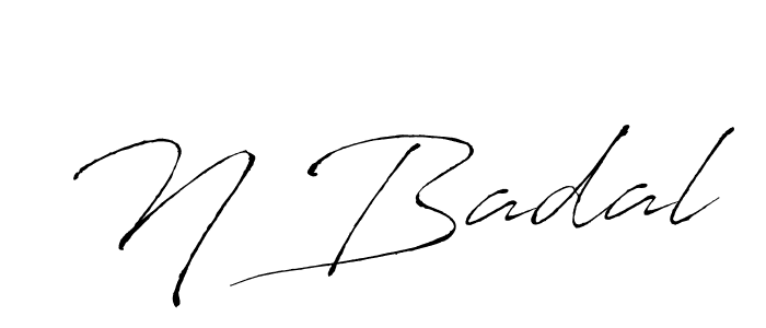 Also we have N Badal name is the best signature style. Create professional handwritten signature collection using Antro_Vectra autograph style. N Badal signature style 6 images and pictures png