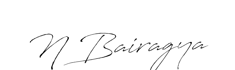 N Bairagya stylish signature style. Best Handwritten Sign (Antro_Vectra) for my name. Handwritten Signature Collection Ideas for my name N Bairagya. N Bairagya signature style 6 images and pictures png