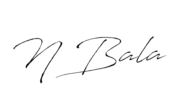 The best way (Antro_Vectra) to make a short signature is to pick only two or three words in your name. The name N Bala include a total of six letters. For converting this name. N Bala signature style 6 images and pictures png