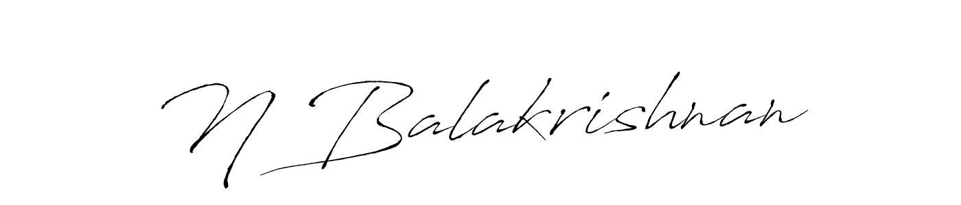 Design your own signature with our free online signature maker. With this signature software, you can create a handwritten (Antro_Vectra) signature for name N Balakrishnan. N Balakrishnan signature style 6 images and pictures png