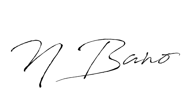 Make a beautiful signature design for name N Bano. Use this online signature maker to create a handwritten signature for free. N Bano signature style 6 images and pictures png