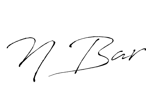 The best way (Antro_Vectra) to make a short signature is to pick only two or three words in your name. The name N Bar include a total of six letters. For converting this name. N Bar signature style 6 images and pictures png