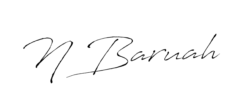 How to make N Baruah signature? Antro_Vectra is a professional autograph style. Create handwritten signature for N Baruah name. N Baruah signature style 6 images and pictures png