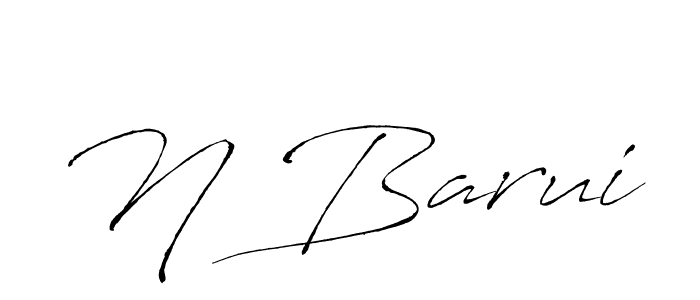 Create a beautiful signature design for name N Barui. With this signature (Antro_Vectra) fonts, you can make a handwritten signature for free. N Barui signature style 6 images and pictures png