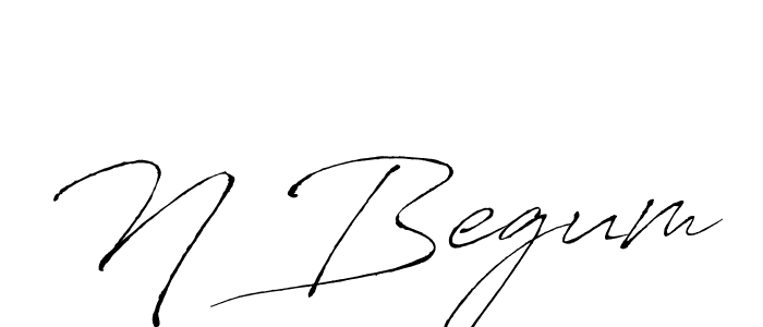 Use a signature maker to create a handwritten signature online. With this signature software, you can design (Antro_Vectra) your own signature for name N Begum. N Begum signature style 6 images and pictures png