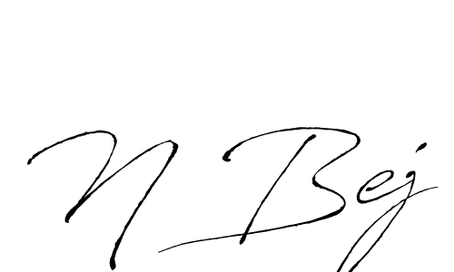 Make a beautiful signature design for name N Bej. With this signature (Antro_Vectra) style, you can create a handwritten signature for free. N Bej signature style 6 images and pictures png