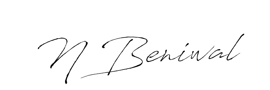 if you are searching for the best signature style for your name N Beniwal. so please give up your signature search. here we have designed multiple signature styles  using Antro_Vectra. N Beniwal signature style 6 images and pictures png