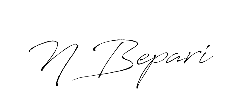 You should practise on your own different ways (Antro_Vectra) to write your name (N Bepari) in signature. don't let someone else do it for you. N Bepari signature style 6 images and pictures png