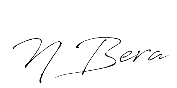 The best way (Antro_Vectra) to make a short signature is to pick only two or three words in your name. The name N Bera include a total of six letters. For converting this name. N Bera signature style 6 images and pictures png