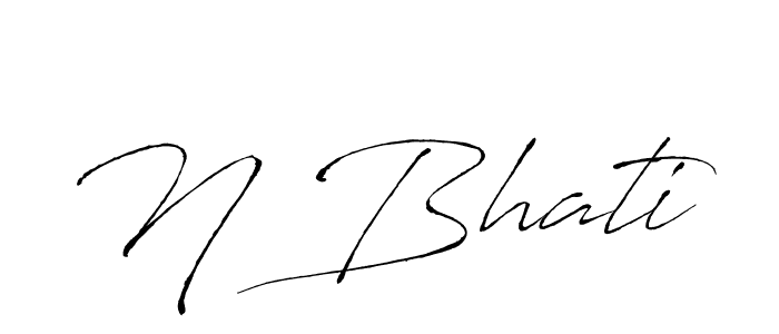 Make a beautiful signature design for name N Bhati. Use this online signature maker to create a handwritten signature for free. N Bhati signature style 6 images and pictures png