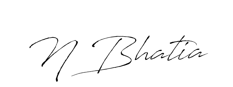 Antro_Vectra is a professional signature style that is perfect for those who want to add a touch of class to their signature. It is also a great choice for those who want to make their signature more unique. Get N Bhatia name to fancy signature for free. N Bhatia signature style 6 images and pictures png