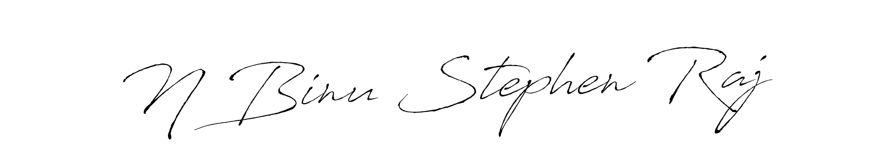 This is the best signature style for the N Binu Stephen Raj name. Also you like these signature font (Antro_Vectra). Mix name signature. N Binu Stephen Raj signature style 6 images and pictures png