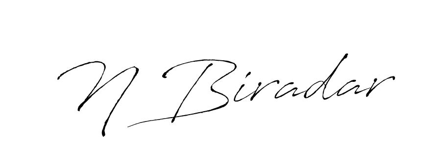 N Biradar stylish signature style. Best Handwritten Sign (Antro_Vectra) for my name. Handwritten Signature Collection Ideas for my name N Biradar. N Biradar signature style 6 images and pictures png