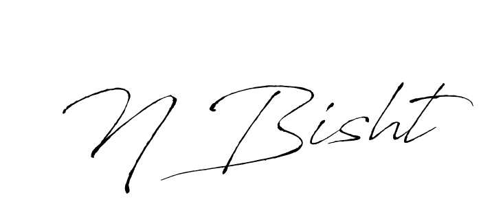if you are searching for the best signature style for your name N Bisht. so please give up your signature search. here we have designed multiple signature styles  using Antro_Vectra. N Bisht signature style 6 images and pictures png