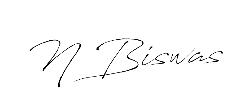 N Biswas stylish signature style. Best Handwritten Sign (Antro_Vectra) for my name. Handwritten Signature Collection Ideas for my name N Biswas. N Biswas signature style 6 images and pictures png