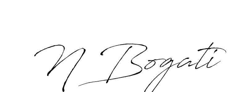 The best way (Antro_Vectra) to make a short signature is to pick only two or three words in your name. The name N Bogati include a total of six letters. For converting this name. N Bogati signature style 6 images and pictures png