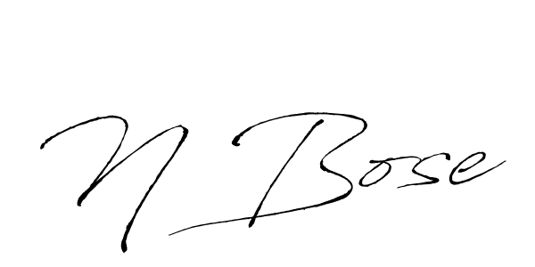 Create a beautiful signature design for name N Bose. With this signature (Antro_Vectra) fonts, you can make a handwritten signature for free. N Bose signature style 6 images and pictures png