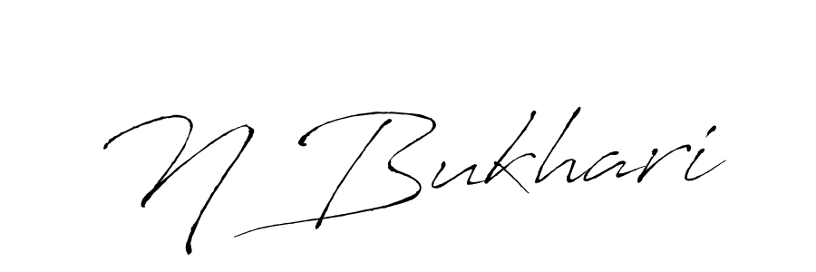 Make a beautiful signature design for name N Bukhari. Use this online signature maker to create a handwritten signature for free. N Bukhari signature style 6 images and pictures png