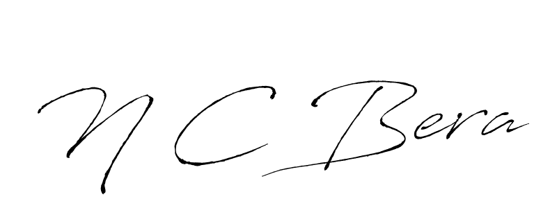 How to make N C Bera signature? Antro_Vectra is a professional autograph style. Create handwritten signature for N C Bera name. N C Bera signature style 6 images and pictures png