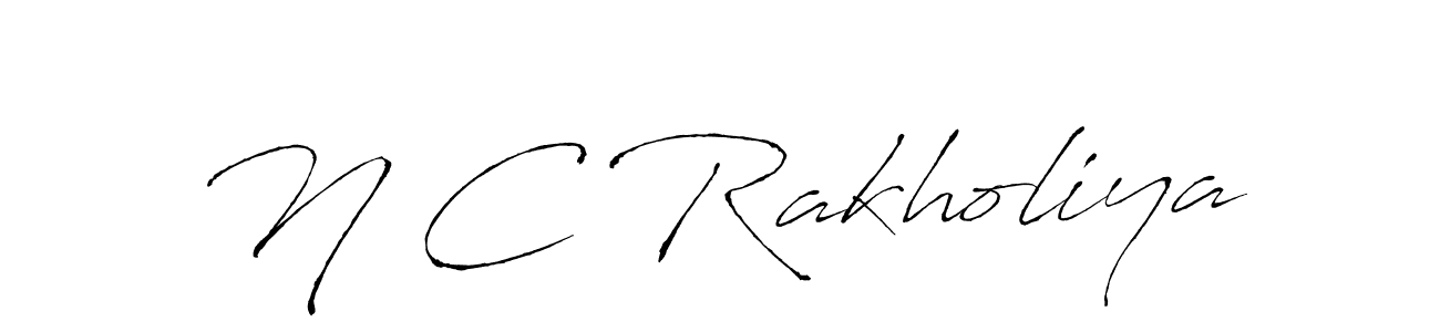 Make a beautiful signature design for name N C Rakholiya. Use this online signature maker to create a handwritten signature for free. N C Rakholiya signature style 6 images and pictures png