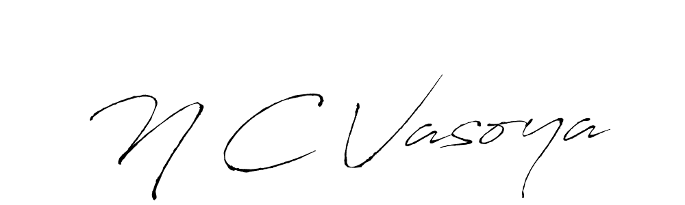 Antro_Vectra is a professional signature style that is perfect for those who want to add a touch of class to their signature. It is also a great choice for those who want to make their signature more unique. Get N C Vasoya name to fancy signature for free. N C Vasoya signature style 6 images and pictures png