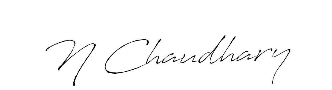 How to make N Chaudhary name signature. Use Antro_Vectra style for creating short signs online. This is the latest handwritten sign. N Chaudhary signature style 6 images and pictures png