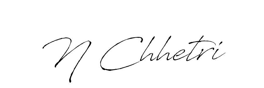 N Chhetri stylish signature style. Best Handwritten Sign (Antro_Vectra) for my name. Handwritten Signature Collection Ideas for my name N Chhetri. N Chhetri signature style 6 images and pictures png