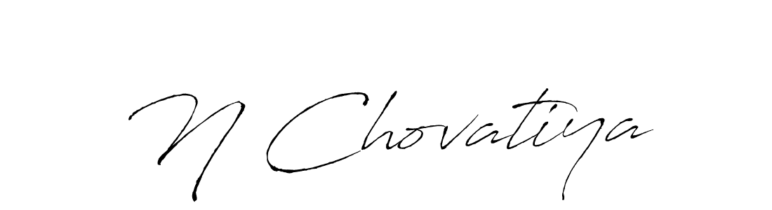 Use a signature maker to create a handwritten signature online. With this signature software, you can design (Antro_Vectra) your own signature for name N Chovatiya. N Chovatiya signature style 6 images and pictures png