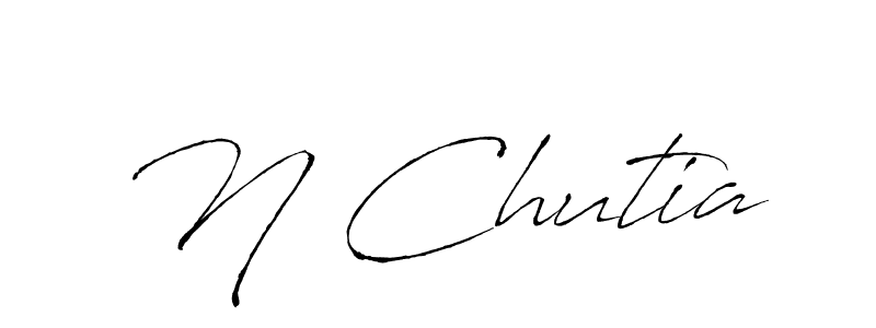How to make N Chutia signature? Antro_Vectra is a professional autograph style. Create handwritten signature for N Chutia name. N Chutia signature style 6 images and pictures png