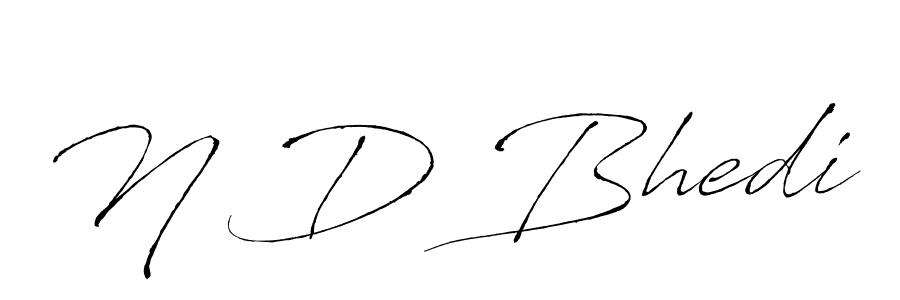 if you are searching for the best signature style for your name N D Bhedi. so please give up your signature search. here we have designed multiple signature styles  using Antro_Vectra. N D Bhedi signature style 6 images and pictures png