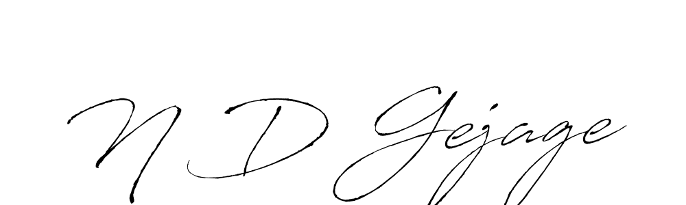 if you are searching for the best signature style for your name N D Gejage. so please give up your signature search. here we have designed multiple signature styles  using Antro_Vectra. N D Gejage signature style 6 images and pictures png