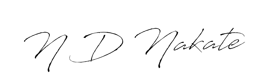 Design your own signature with our free online signature maker. With this signature software, you can create a handwritten (Antro_Vectra) signature for name N D Nakate. N D Nakate signature style 6 images and pictures png