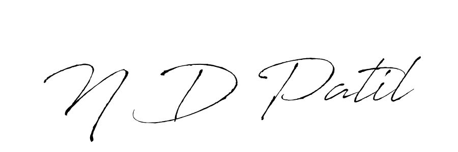 How to make N D Patil name signature. Use Antro_Vectra style for creating short signs online. This is the latest handwritten sign. N D Patil signature style 6 images and pictures png