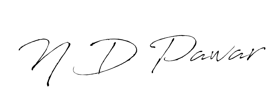 N D Pawar stylish signature style. Best Handwritten Sign (Antro_Vectra) for my name. Handwritten Signature Collection Ideas for my name N D Pawar. N D Pawar signature style 6 images and pictures png